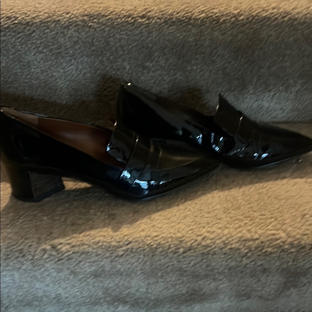 Black Patent Leather Women's Loafers